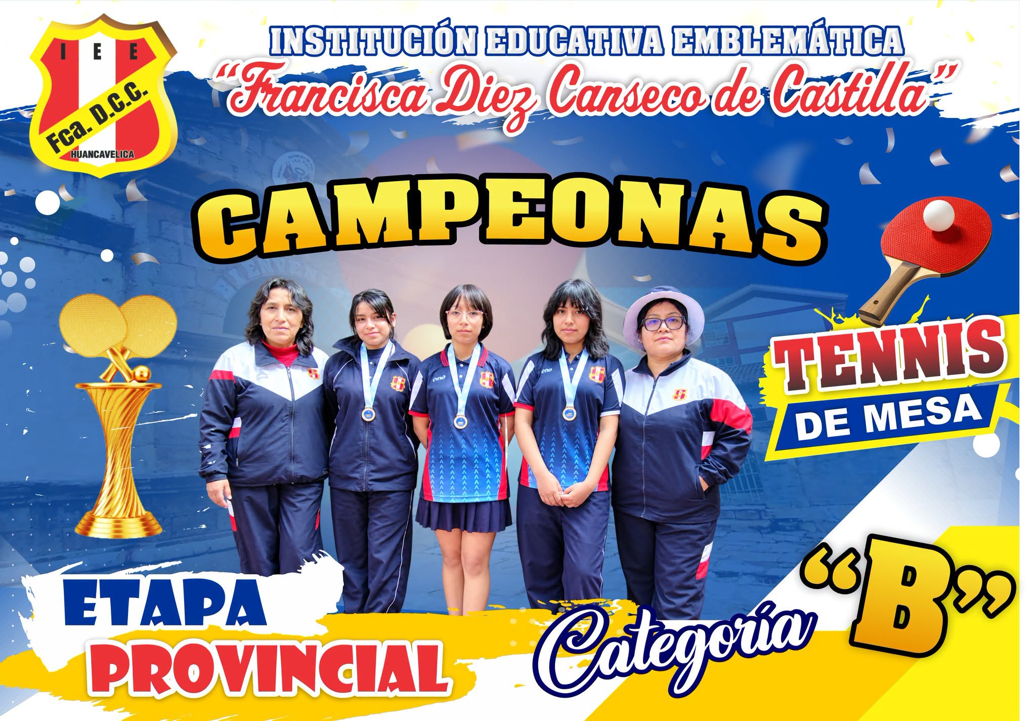 CAMPEONAS EN TENIS DE MESA CATEGORÍA B - ETAPA PROVINCIAL